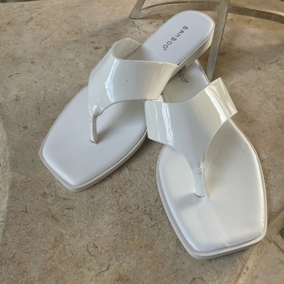 WHITE brand new sandals; comfy for all occasions! Black sold separately. - Picture 2 of 2